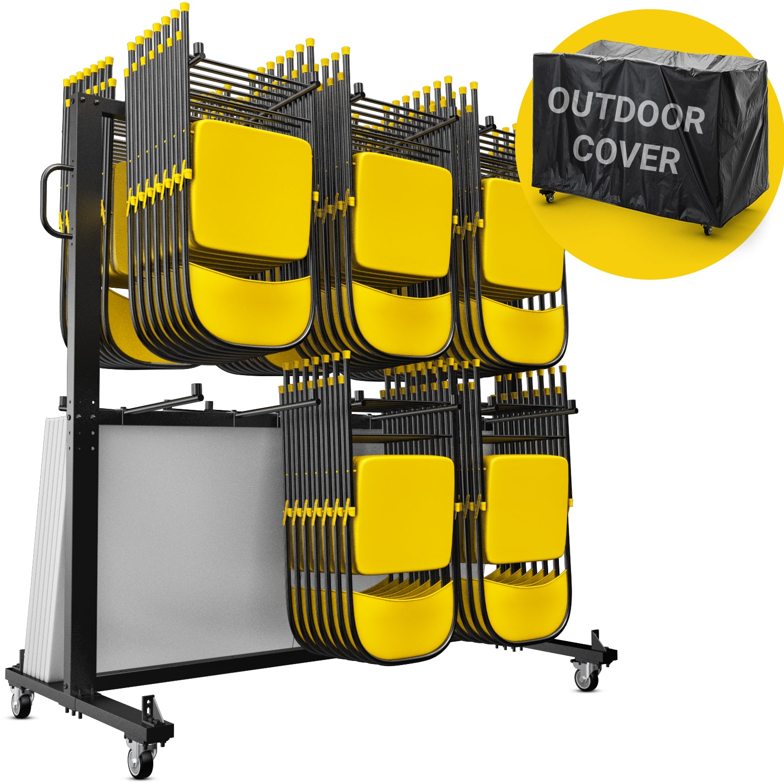 84 Chair Storage Rack - Innovative Folding Tables and Chairs Cart