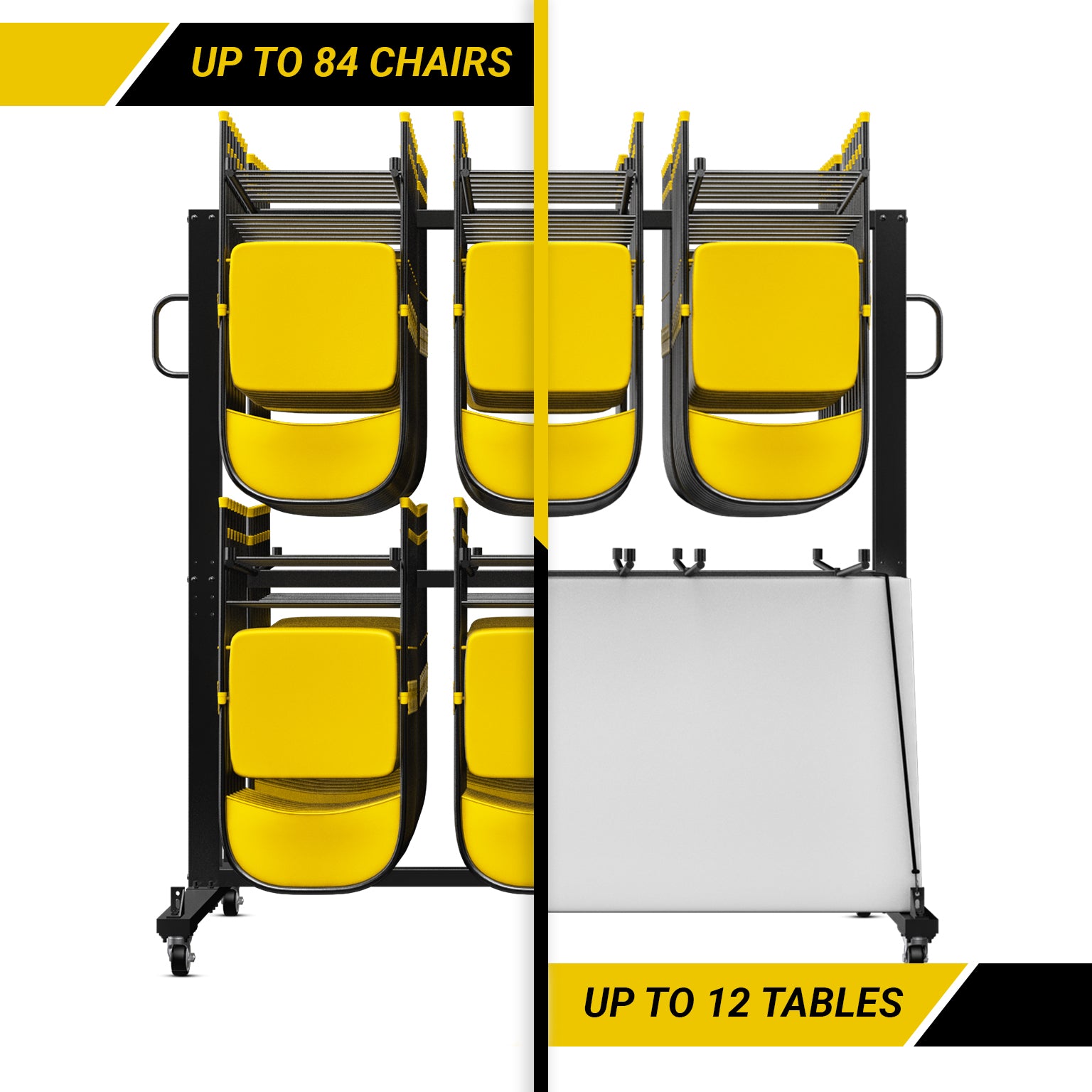 84 Chair Storage Rack - Innovative Folding Tables and Chairs Cart