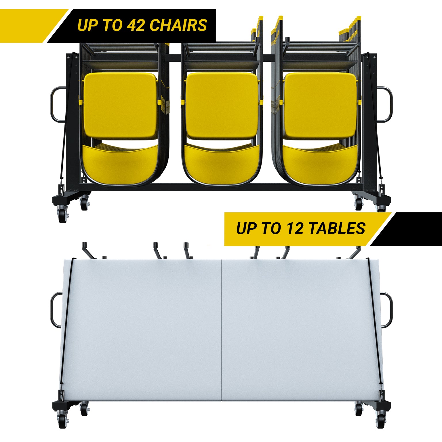 42 Chair Storage Rack - Innovative Folding Tables and Chairs Cart
