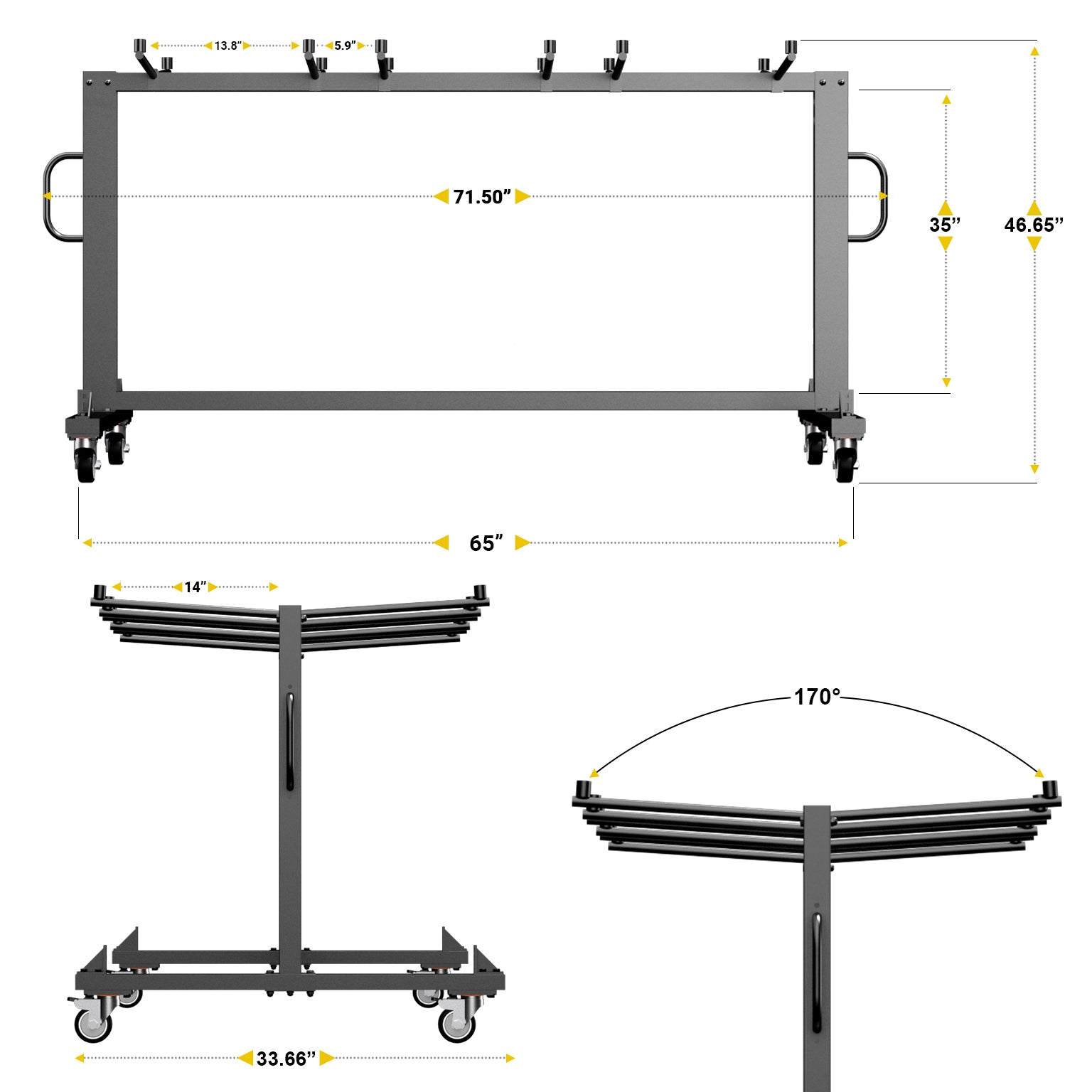 42 Chair Storage Rack - Innovative Folding Tables and Chairs Cart