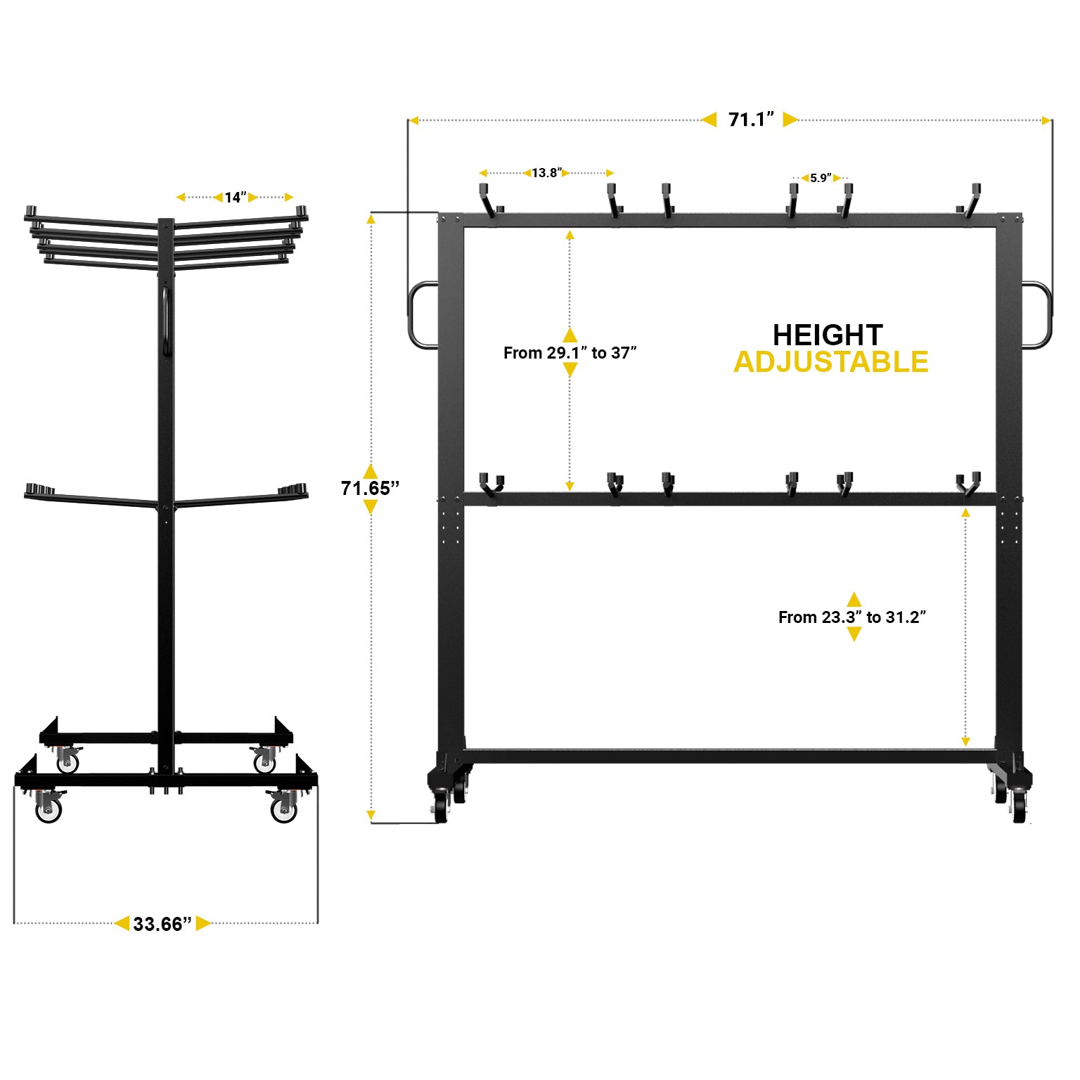 84 Chair Storage Rack - Innovative Folding Tables and Chairs Cart