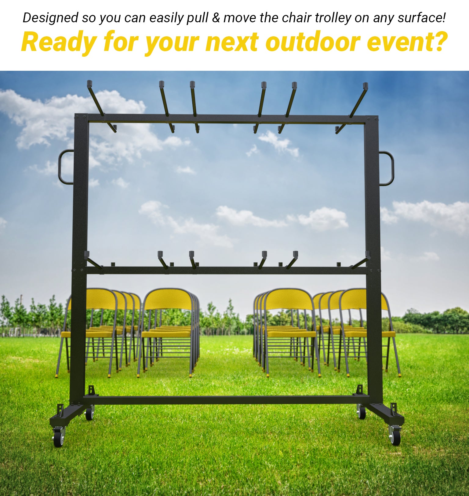 84 Chair Storage Rack - Innovative Folding Tables and Chairs Cart